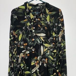 Large H&M Foliage Button Down Shirt - New with tags